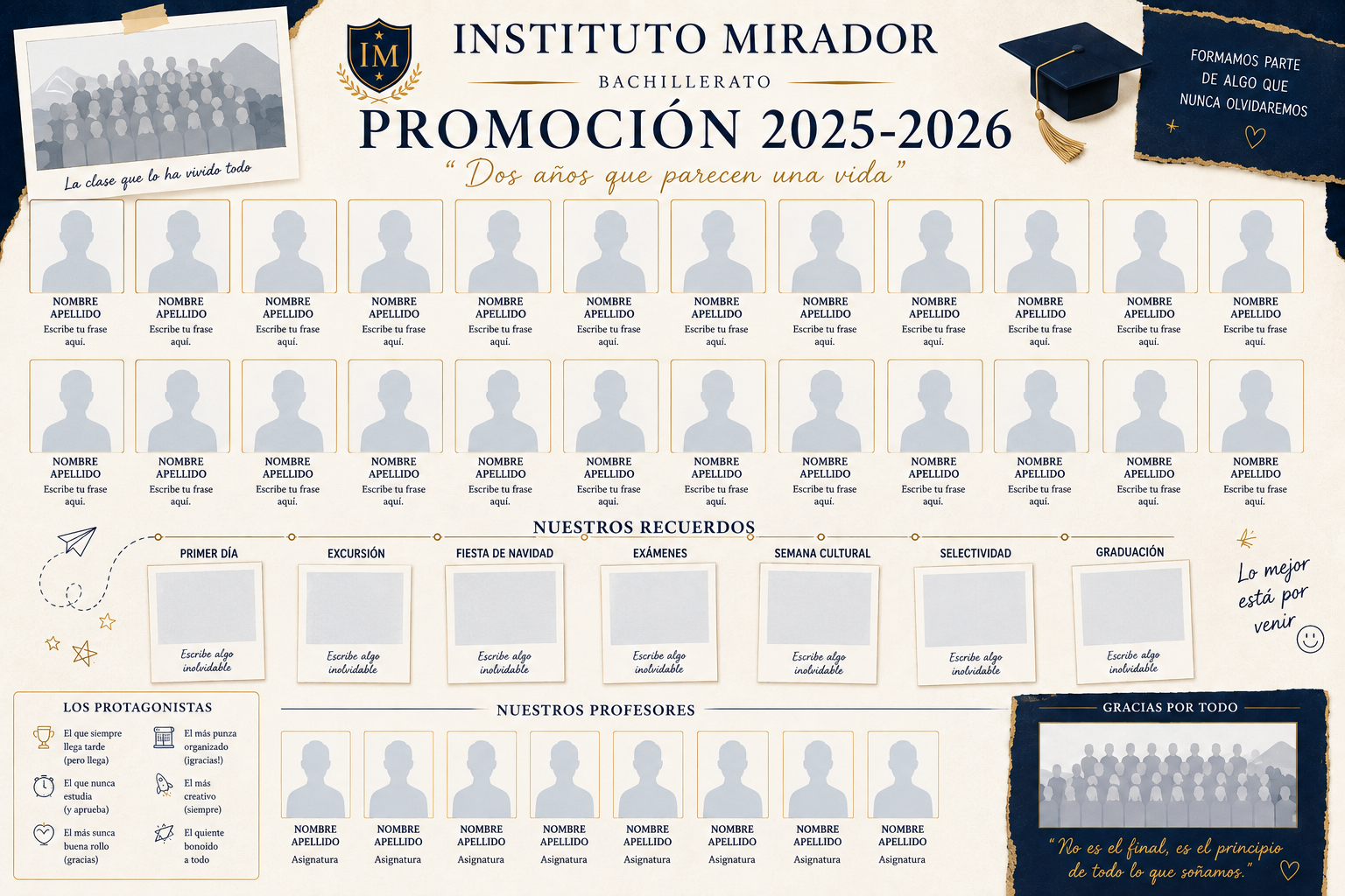 Diseño de orla académico clásico