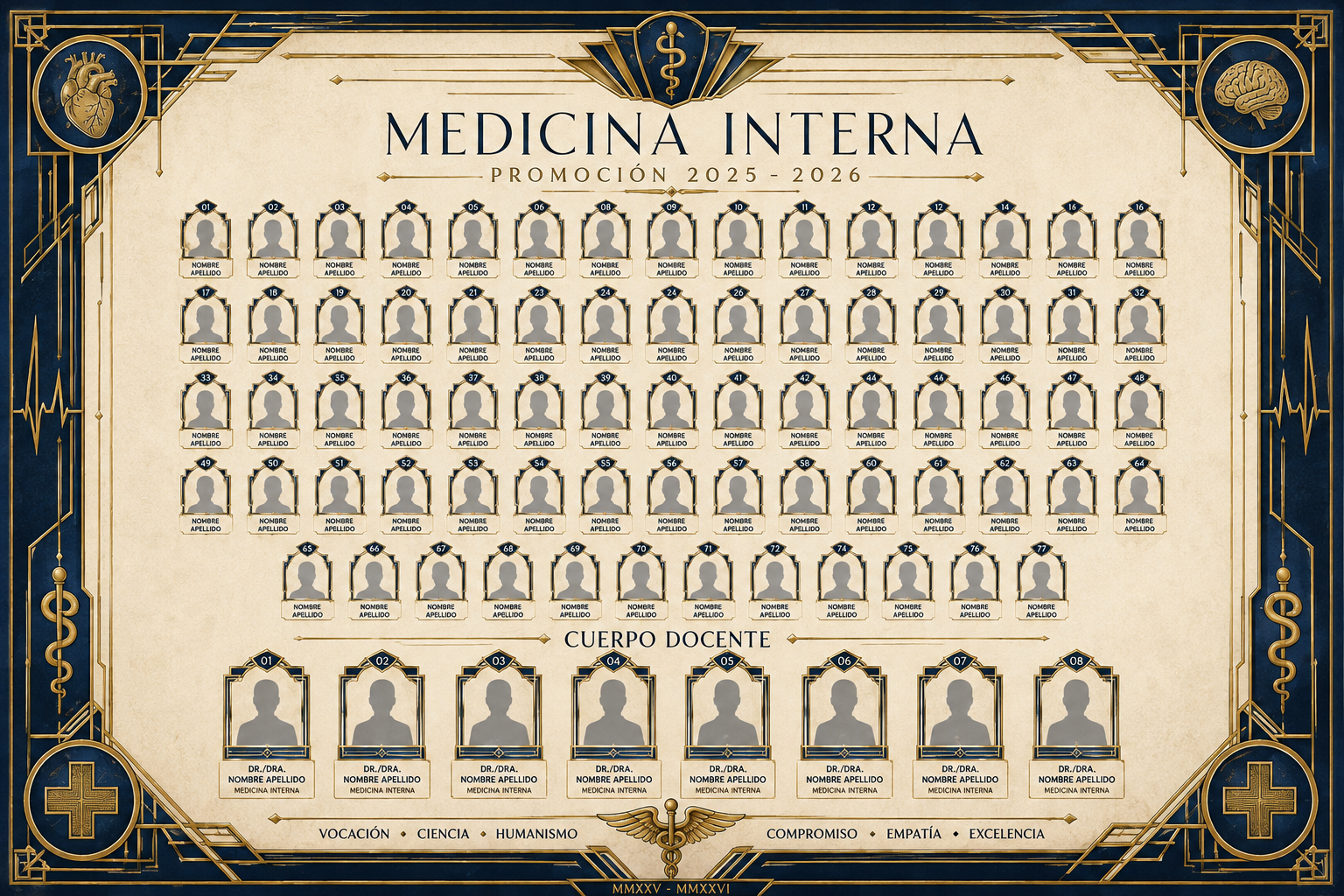 Plantilla de orla de bachillerato